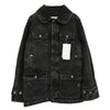 MAISON MARGIELA メゾンマルジェラ 22AW S51AM0475 S30842 1ライン 10ライン 四つタグ ペンキ加工 ペイント ブラックデニム 丸襟 カバーオール ジャケット ブラック系 36【極上美品】【中古】