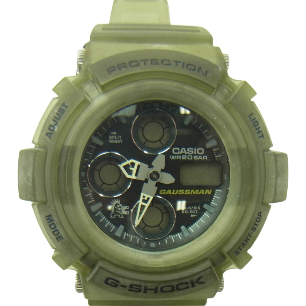 G-SHOCK ジーショック AW-570MS-8T GAUSSMAN MEN IN SMOKE ガウスマン メン イン スモーク デジタル 腕時計 モスグリーン系【極上美品】【中古】