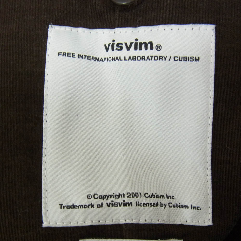 VISVIM ビズビム Corduroy Jacket コーデュロイ ジャケット ダークブラウン系 M【中古】
