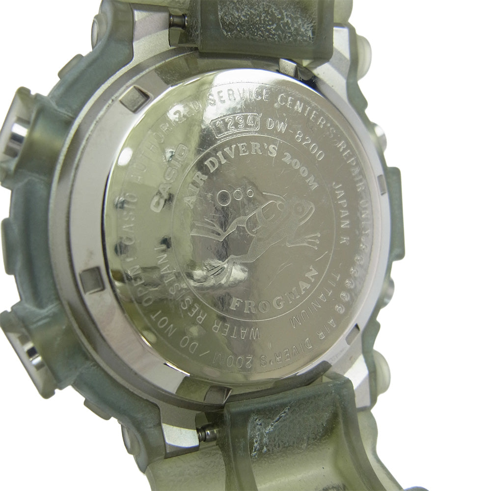 G-SHOCK ジーショック DW-8200MS-8T FROGMAN フロッグマン メン イン スモーク デジタル 腕時計 クリア系 表記なし【極上美品】【中古】