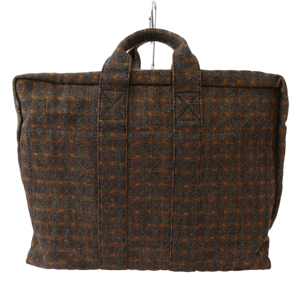 VISVIM ビズビム 0216903003001 HOMER TOTE L ホーマー トートバッグ カバン 鞄 オレンジ系 ダークネイビー系【美品】【中古】