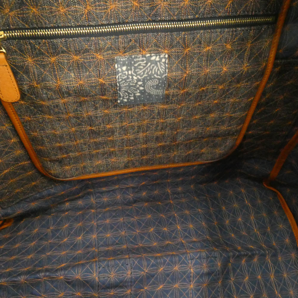 VISVIM ビズビム 0216903003001 HOMER TOTE L ホーマー トートバッグ カバン 鞄 オレンジ系 ダークネイビー系【美品】【中古】