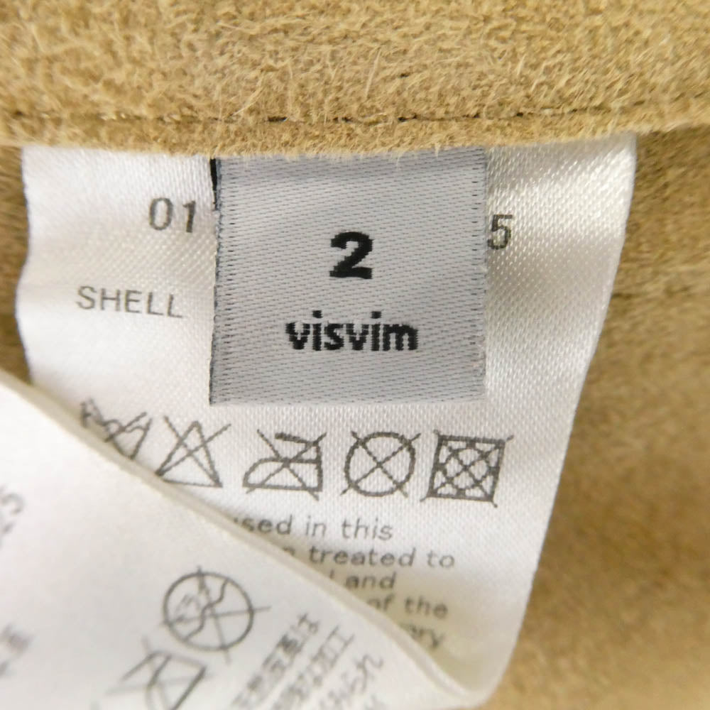 VISVIM ビズビム 0113105014025 ショールカラー スエード レザージャケット ベージュ系 2【中古】