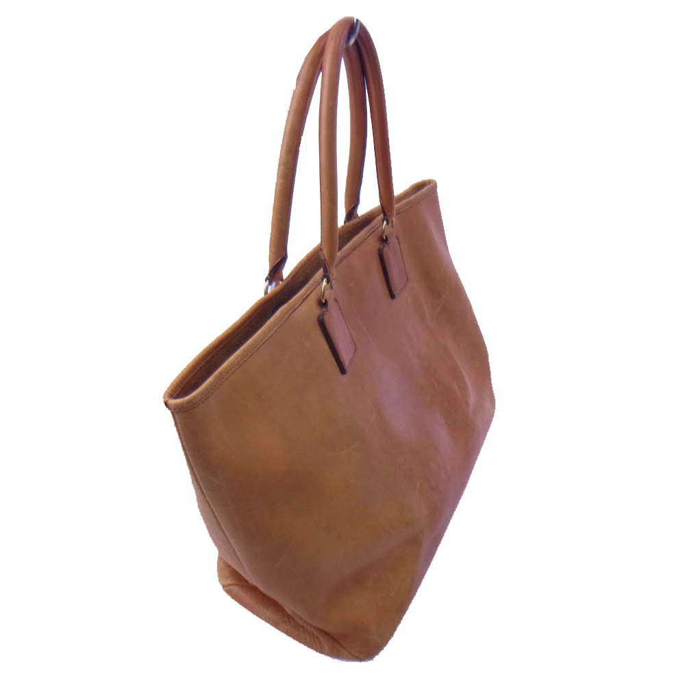 VISVIM ビズビム フランス製 HOMER TOTE FR トートバッグ ナチュラル レザー カバン 鞄 ライトブラウン系【中古】