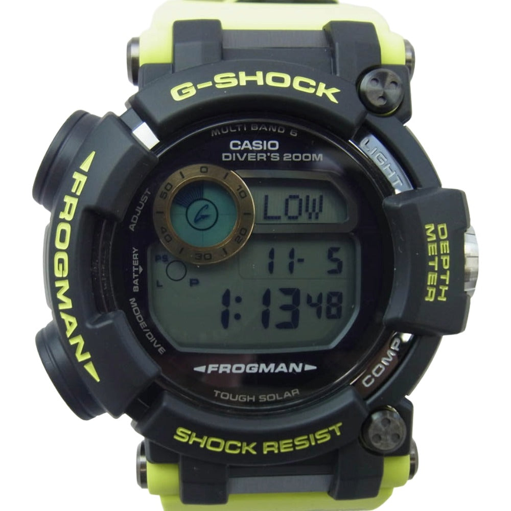 G-SHOCK ジーショック 海上保安制度創設70周年 GWF-D1000JCG-9JR FROGMAN フロッグマン ソーラー デジタル 腕時計 イエロー系【極上美品】【中古】