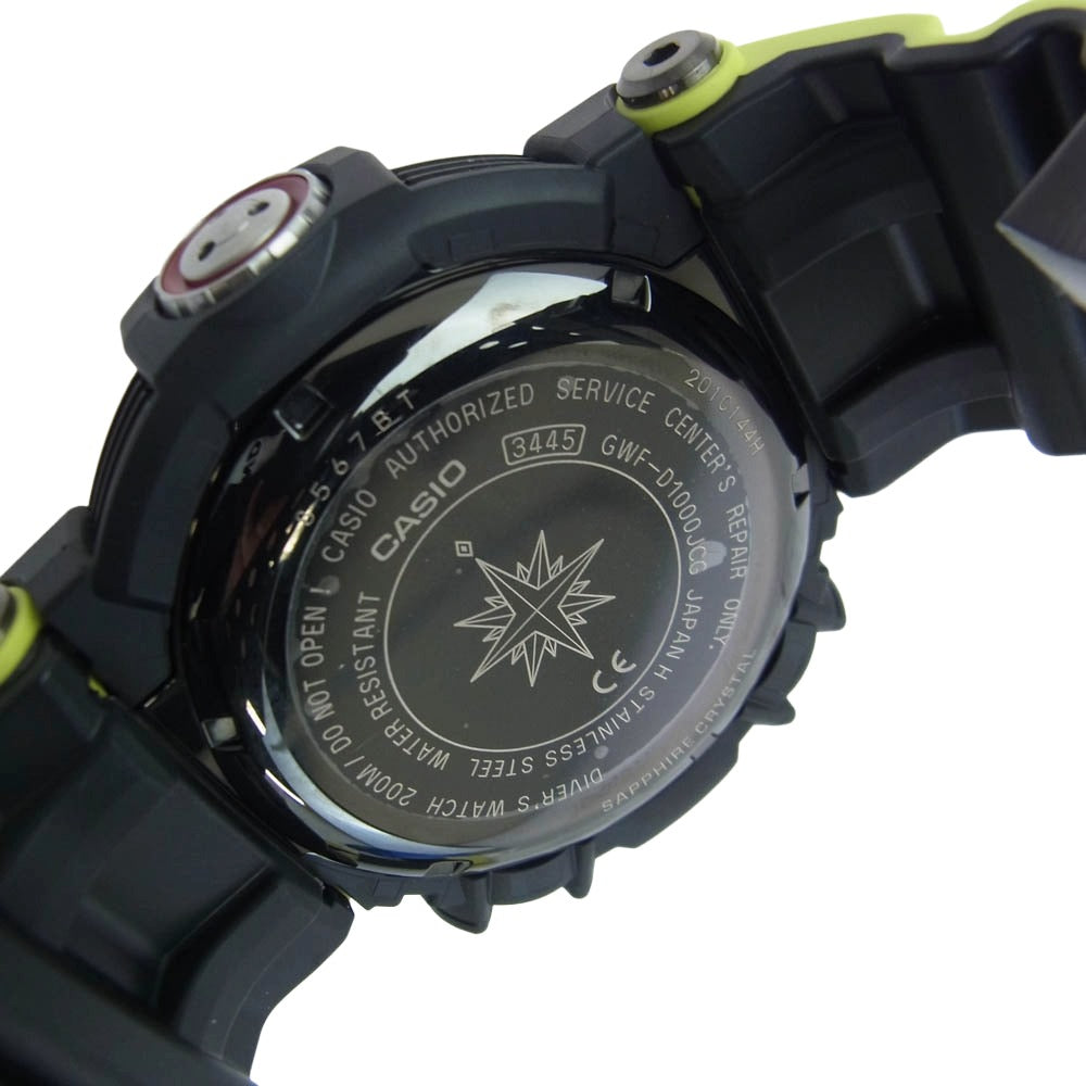G-SHOCK ジーショック 海上保安制度創設70周年 GWF-D1000JCG-9JR FROGMAN フロッグマン ソーラー デジタル 腕時計 イエロー系【極上美品】【中古】