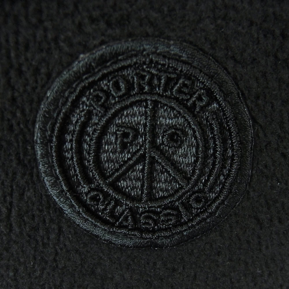 PORTER CLASSIC ポータークラシック 18AW FLEECE JACKET フリース ジャケット ロゴ ワッペン 日本製 ブラック系 M【中古】