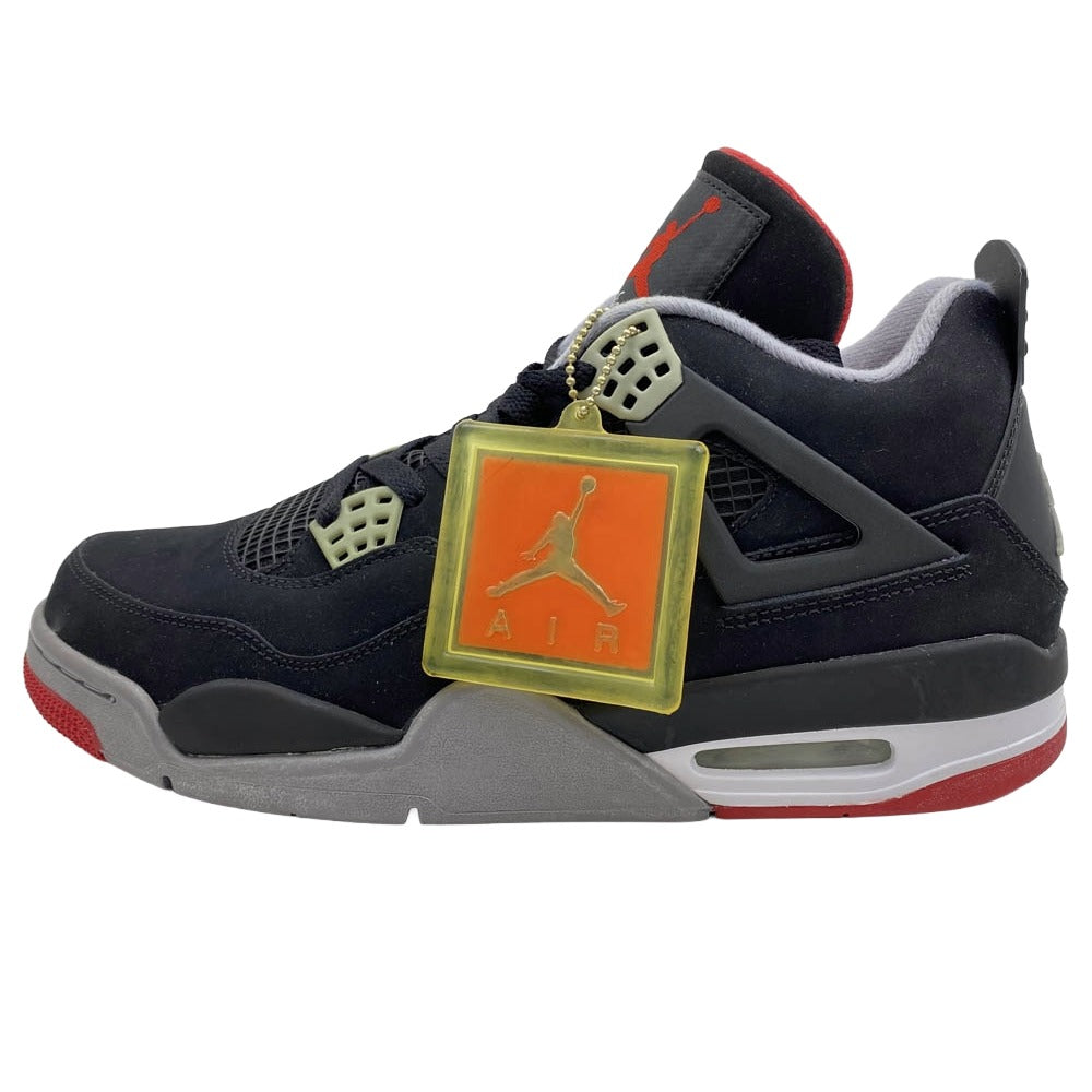 NIKE ナイキ 308497-089 Air Jordan 4 Retro Black Cement Grey Fire Red 2012 エアジョーダン4 レトロ ブラック セメントグレー ファイヤーレッド ブラック系 28.0cm【中古】