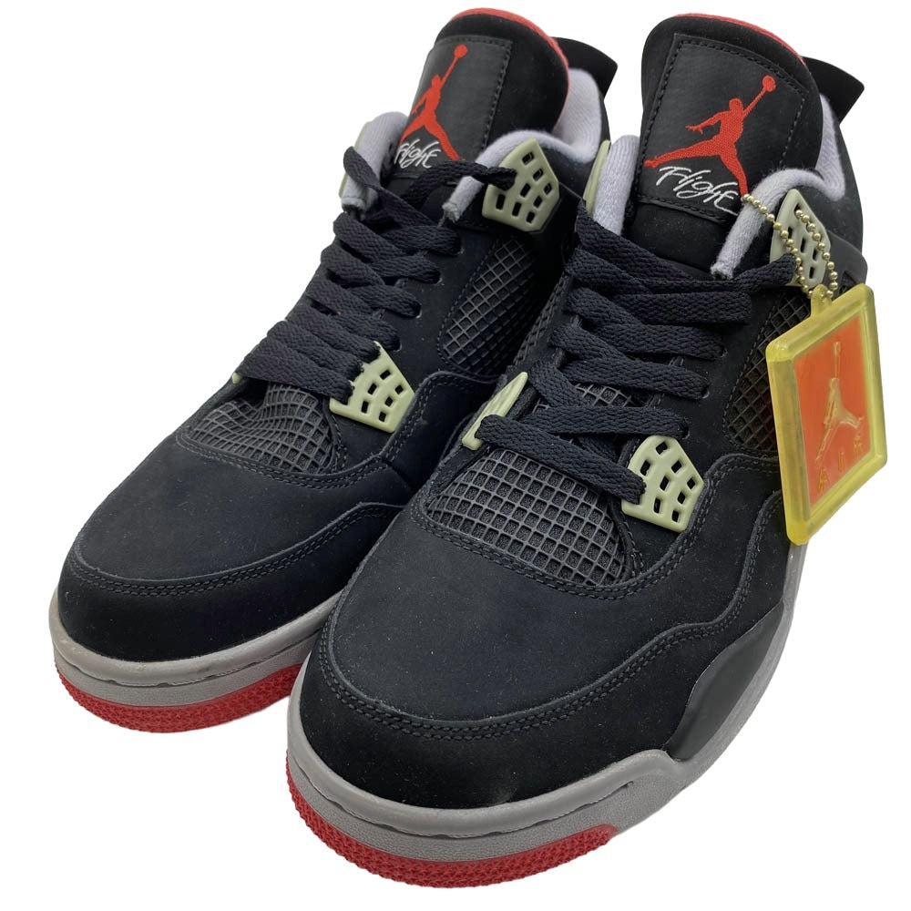 NIKE ナイキ 308497-089 Air Jordan 4 Retro Black Cement Grey Fire Red 2012 エアジョーダン4 レトロ ブラック セメントグレー ファイヤーレッド ブラック系 28.0cm【中古】