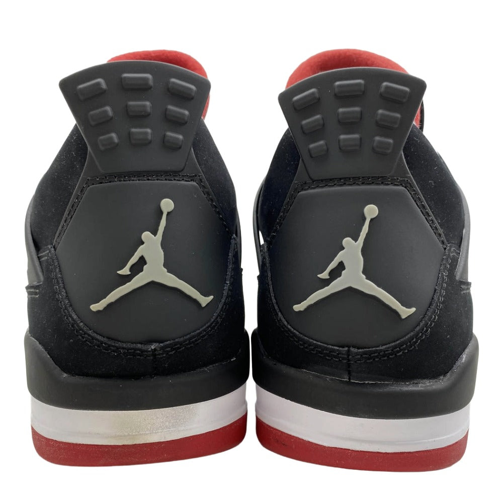 NIKE ナイキ 308497-089 Air Jordan 4 Retro Black Cement Grey Fire Red 2012 エアジョーダン4 レトロ ブラック セメントグレー ファイヤーレッド ブラック系 28.0cm【中古】