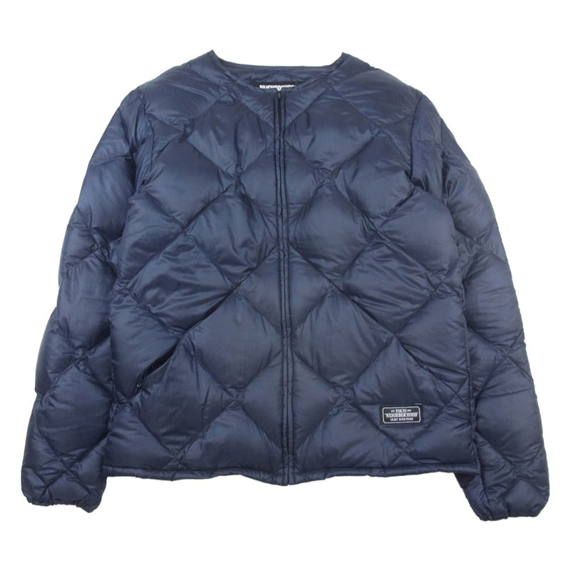 NEIGHBORHOOD ネイバーフッド 192TSNH-JKM12 QUILT DOWN E-JKT キルティング ダウン ジャケット ネイビー系 M【美品】【中古】