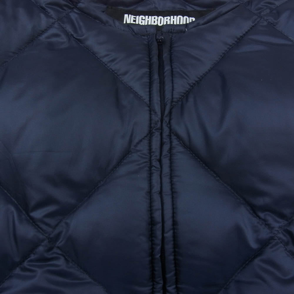 NEIGHBORHOOD ネイバーフッド 192TSNH-JKM12 QUILT DOWN E-JKT キルティング ダウン ジャケット ネイビー系 M【美品】【中古】