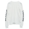 CHROME HEARTS クロムハーツ（原本無） Neck Logo L/S Tee ネックロゴ プリント 長袖 ロングスリーブ ポケット Tシャツ カットソー ロンT ホワイト系 M【中古】
