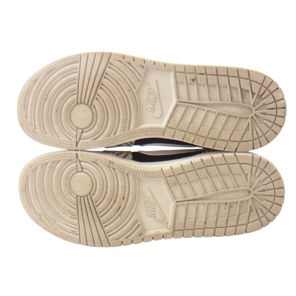 NIKE AIR JORDAN ナイキ ジョーダン CZ0858-001 GS Air Jordan 1 Retro Low OG Black Cement AJ1 エアジョーダン レトロ ロー ブラックセメント スニーカー ブラック系 グレー系 24cm【中古】