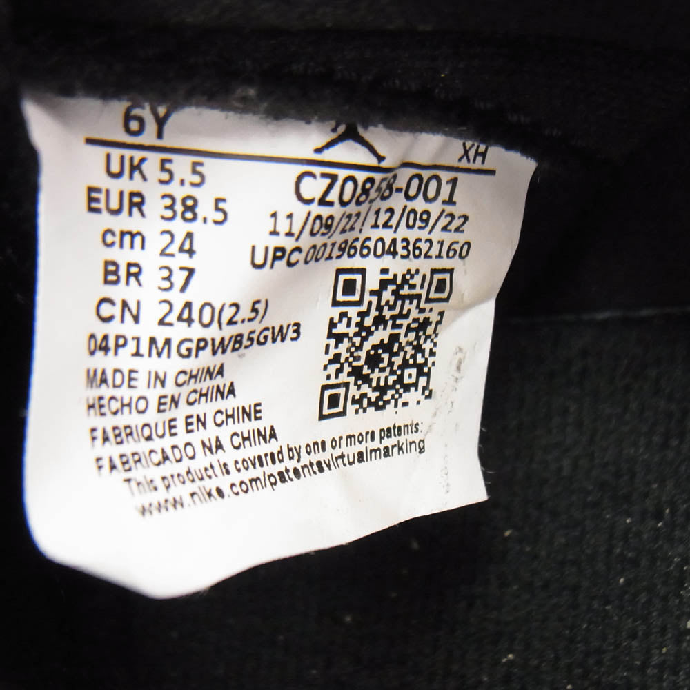 NIKE AIR JORDAN ナイキ ジョーダン CZ0858-001 GS Air Jordan 1 Retro Low OG Black Cement AJ1 エアジョーダン レトロ ロー ブラックセメント スニーカー ブラック系 グレー系 24cm【中古】