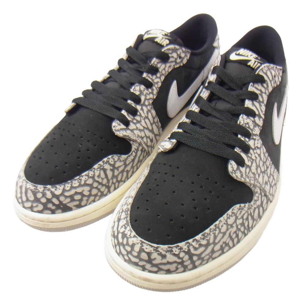 NIKE AIR JORDAN ナイキ ジョーダン CZ0790-001 Air Jordan 1 Retro Low OG Black Cement AJ1 レトロ ロー ブラックセメント スニーカー ブラック系 グレー系 28.5cm【中古】