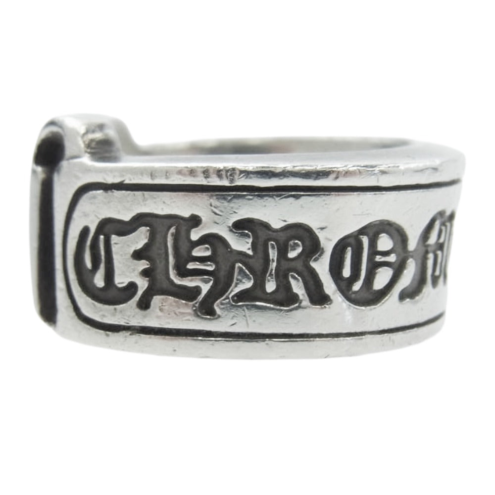 CHROME HEARTS クロムハーツ（原本有） LG SCROLL LABEL ラージスクロールラベル リング シルバー系 約13.5号【中古】