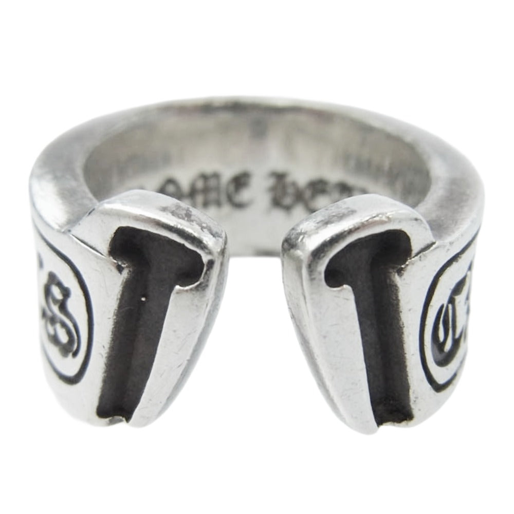 CHROME HEARTS クロムハーツ（原本有） LG SCROLL LABEL ラージスクロールラベル リング シルバー系 約13.5号【中古】