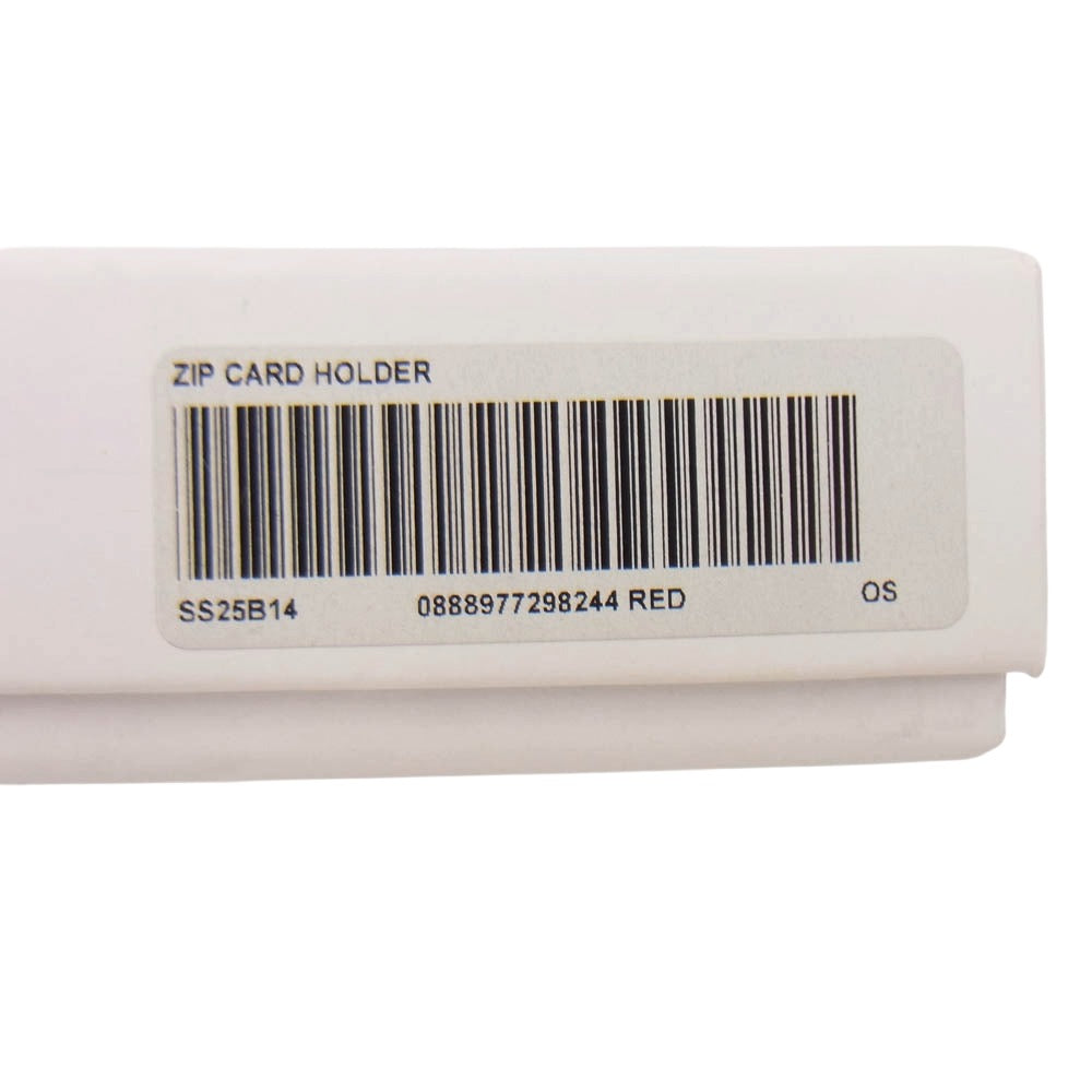 Supreme シュプリーム 25SS Leather Zip Card Holder ジップ カードホルダー コインケース レッド系【美品】【中古】