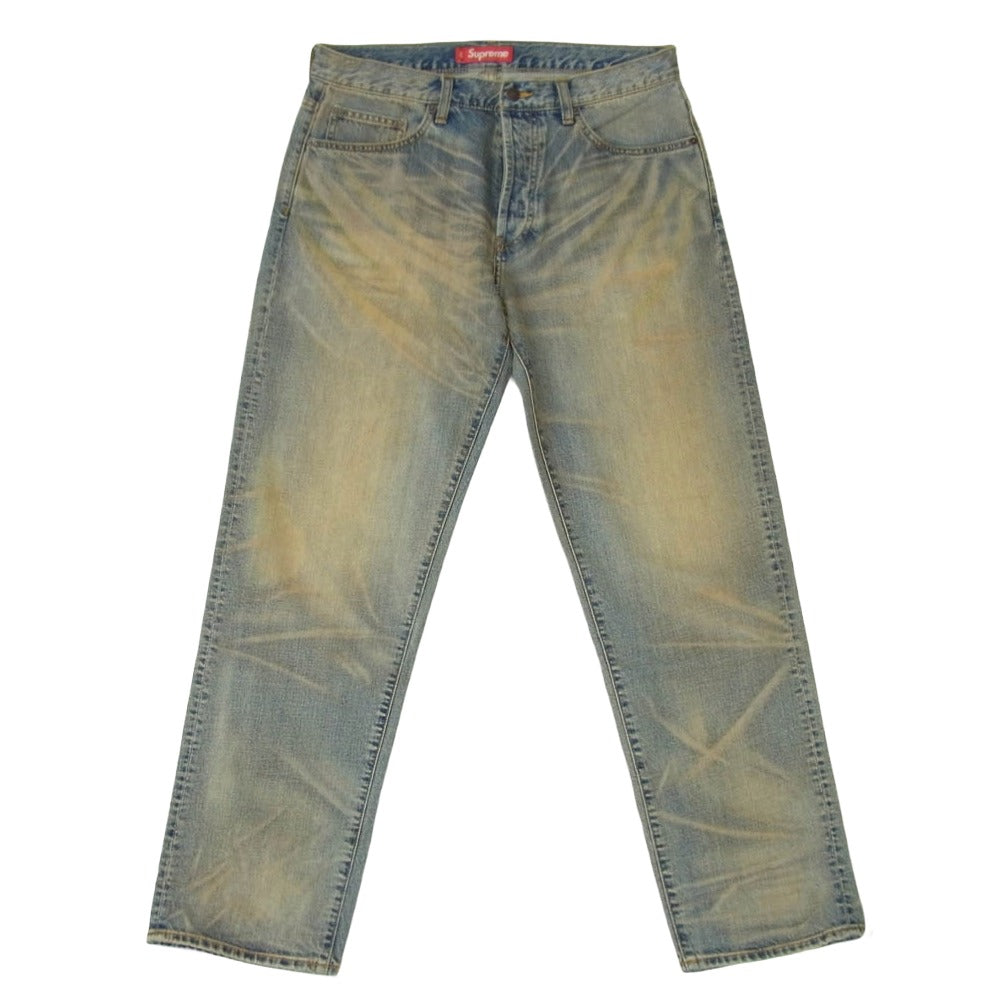Supreme シュプリーム 25AW Regular Jean Dirty Indigo レギュラー ジーンズ リジット ダーティー インディゴ デニムパンツ インディゴブルー系 32【美品】【中古】