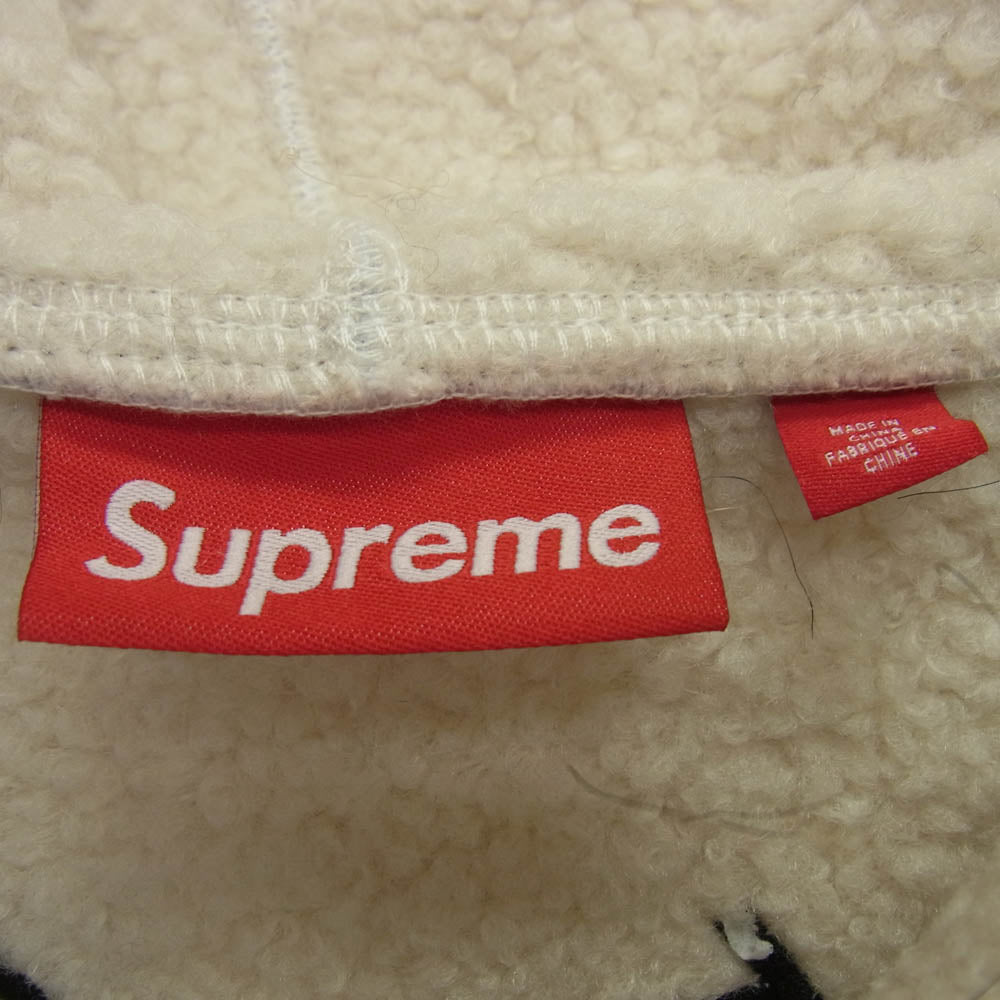 Supreme シュプリーム 25AW Faux Fur Zip Up Hooded Sweatshirt フェイクファー ジップアップ フーデッド スウェットシャツ パーカー フーディー グレー系 M【美品】【中古】