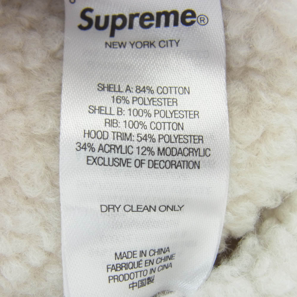 Supreme シュプリーム 25AW Faux Fur Zip Up Hooded Sweatshirt フェイクファー ジップアップ フーデッド スウェットシャツ パーカー フーディー グレー系 M【美品】【中古】