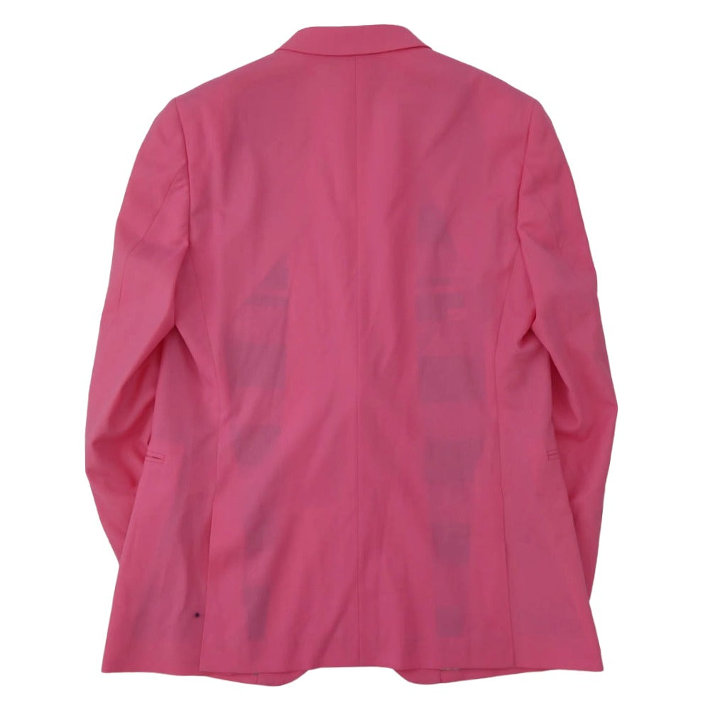 Paul Smith ポール・スミス 14SS メインライン トロピカルウール ワイヤーメッシュボーダーライニング 1B テーラード ジャケット ピンク系 XL【中古】