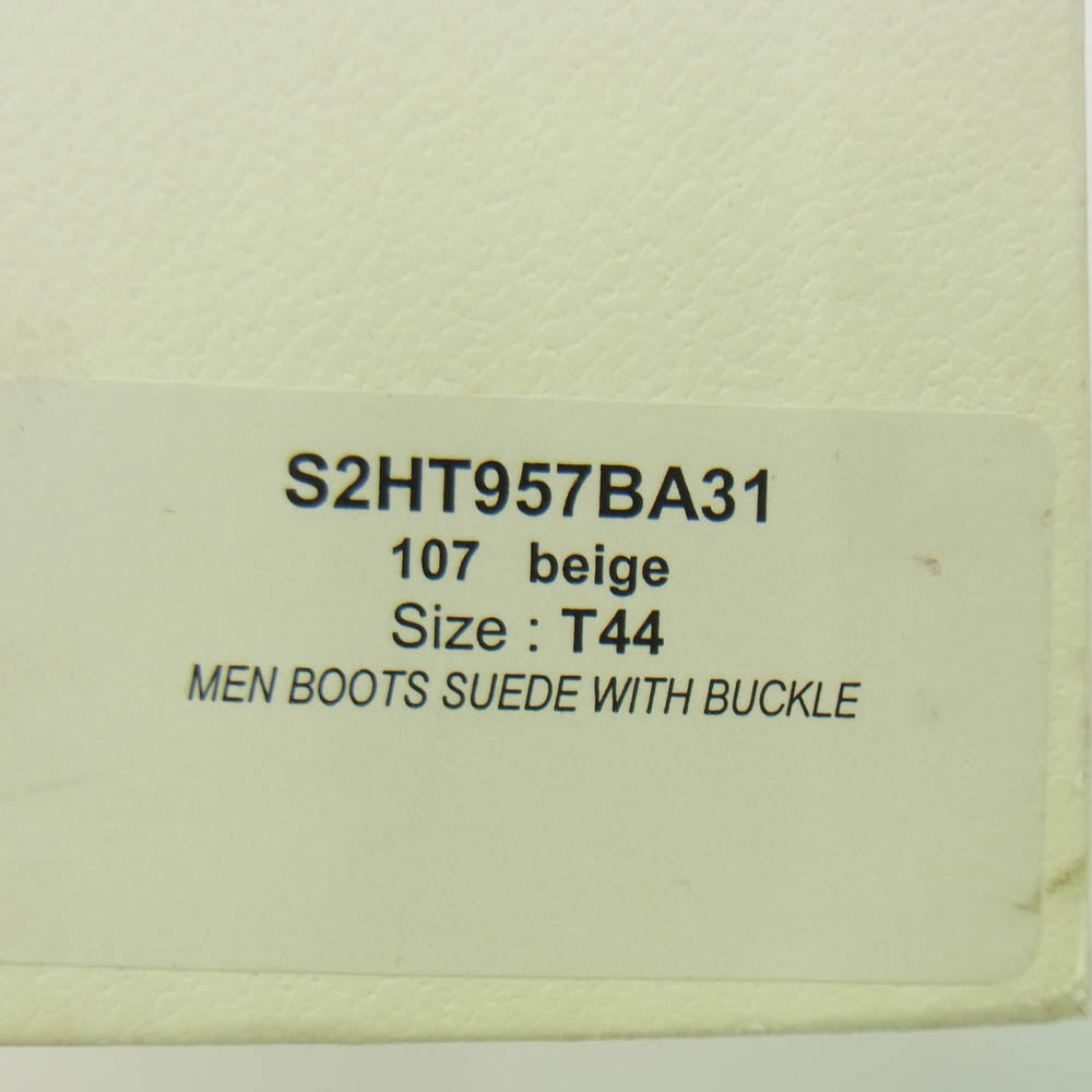 BALMAIN バルマン S2HT957BA31 Buckled Suede Boots バックル スエード エンジニア ブーツ ブラウン系 44【中古】