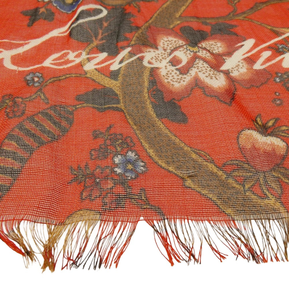 LOUIS VUITTON ルイ・ヴィトン 13AW × Chapman Brothers チャップマンブラザーズ カシミヤ シルク 大判ストール レッド系【中古】