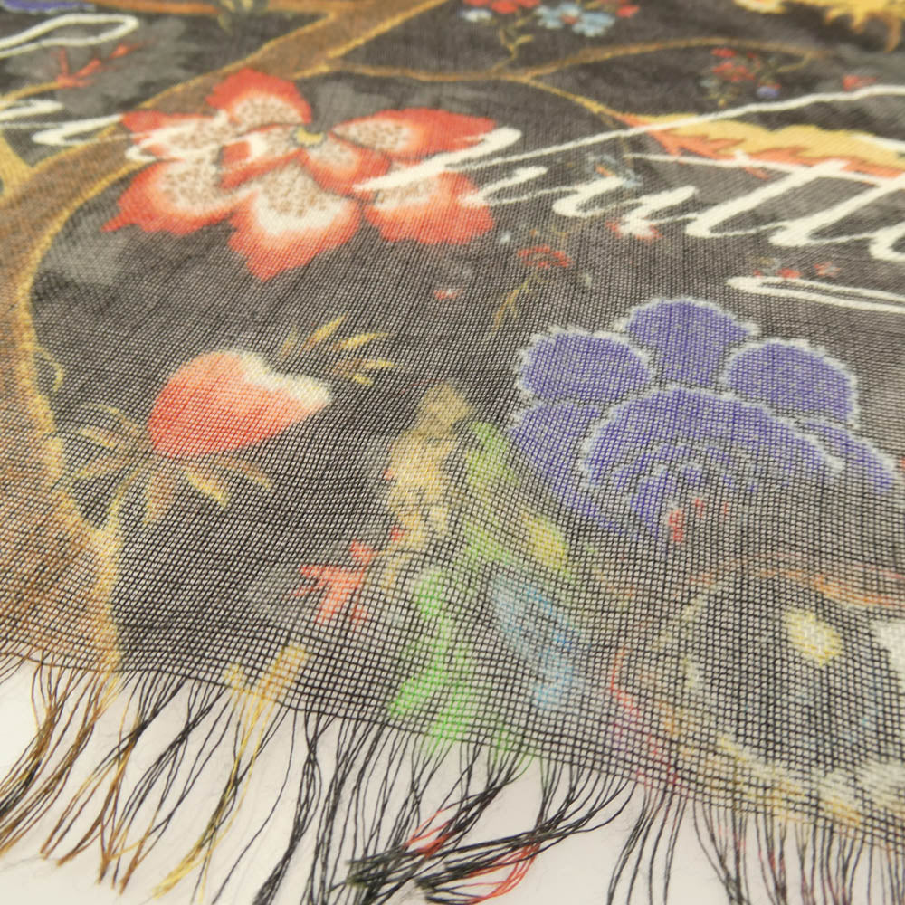 LOUIS VUITTON ルイ・ヴィトン MP1238 × Chapman Brothers チャップマンブラザーズ カシミヤ シルク 大判ストール ブラック系 マルチカラー系【中古】