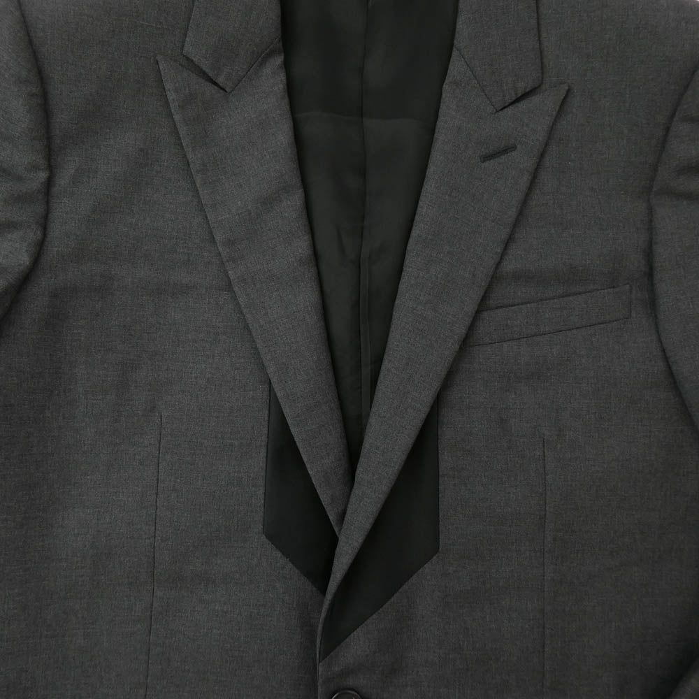 DIOR HOMME ディオールオム 8E3121490558 ラペル裏サテン切替 ピークドラペル シングル 1B ウール テーラード ジャケット グレー系 50【中古】