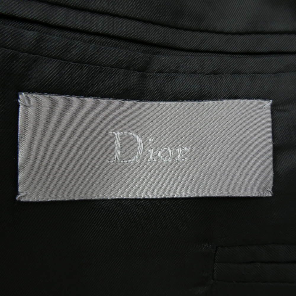 DIOR HOMME ディオールオム 8E3121490558 ラペル裏サテン切替 ピークドラペル シングル 1B ウール テーラード ジャケット グレー系 50【中古】