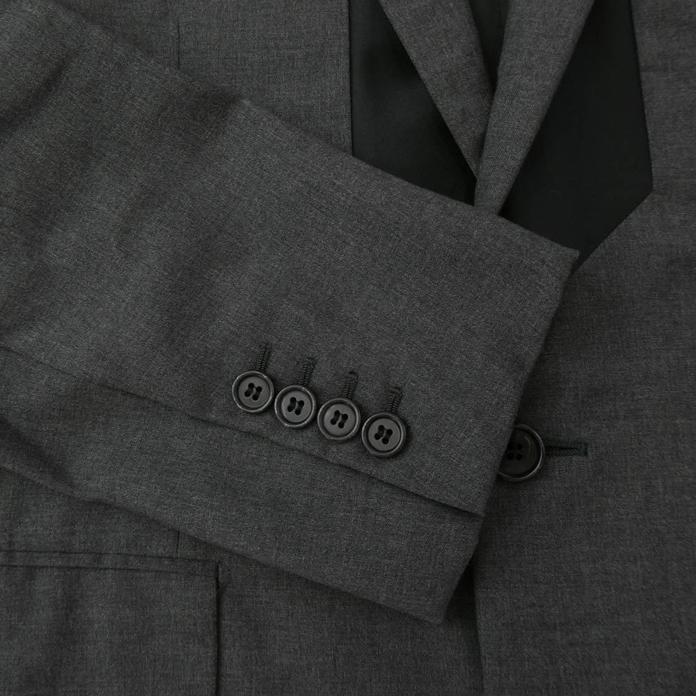 DIOR HOMME ディオールオム 8E3121490558 ラペル裏サテン切替 ピークドラペル シングル 1B ウール テーラード ジャケット グレー系 50【中古】