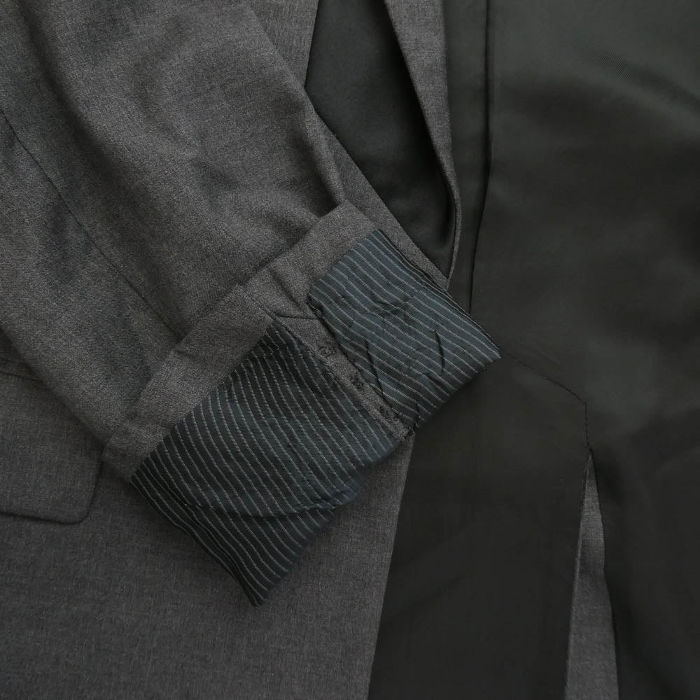DIOR HOMME ディオールオム 8E3121490558 ラペル裏サテン切替 ピークドラペル シングル 1B ウール テーラード ジャケット グレー系 50【中古】