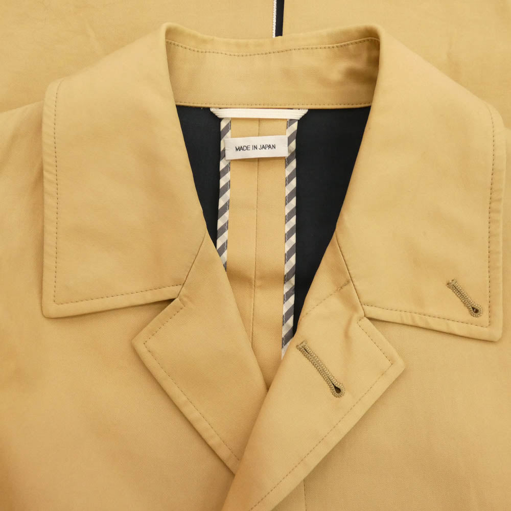 THOM BROWNE トムブラウン コットン トリコロール バルカラー コート ベージュ ベージュ系 2【中古】