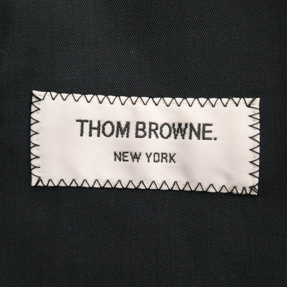 THOM BROWNE トムブラウン コットン トリコロール バルカラー コート ベージュ ベージュ系 2【中古】