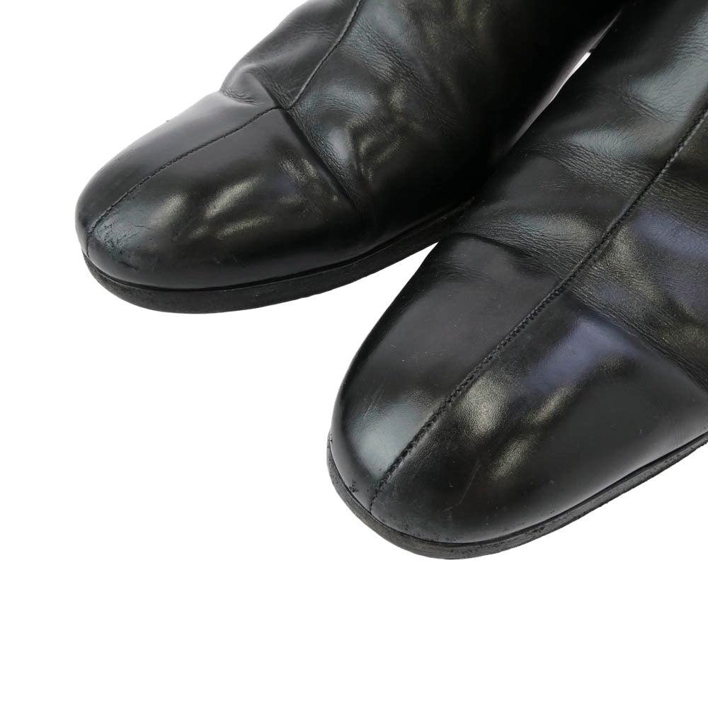 Dior ディオール サイドジップ レザー ヒール ショート ブーツ ブラック系 42【中古】