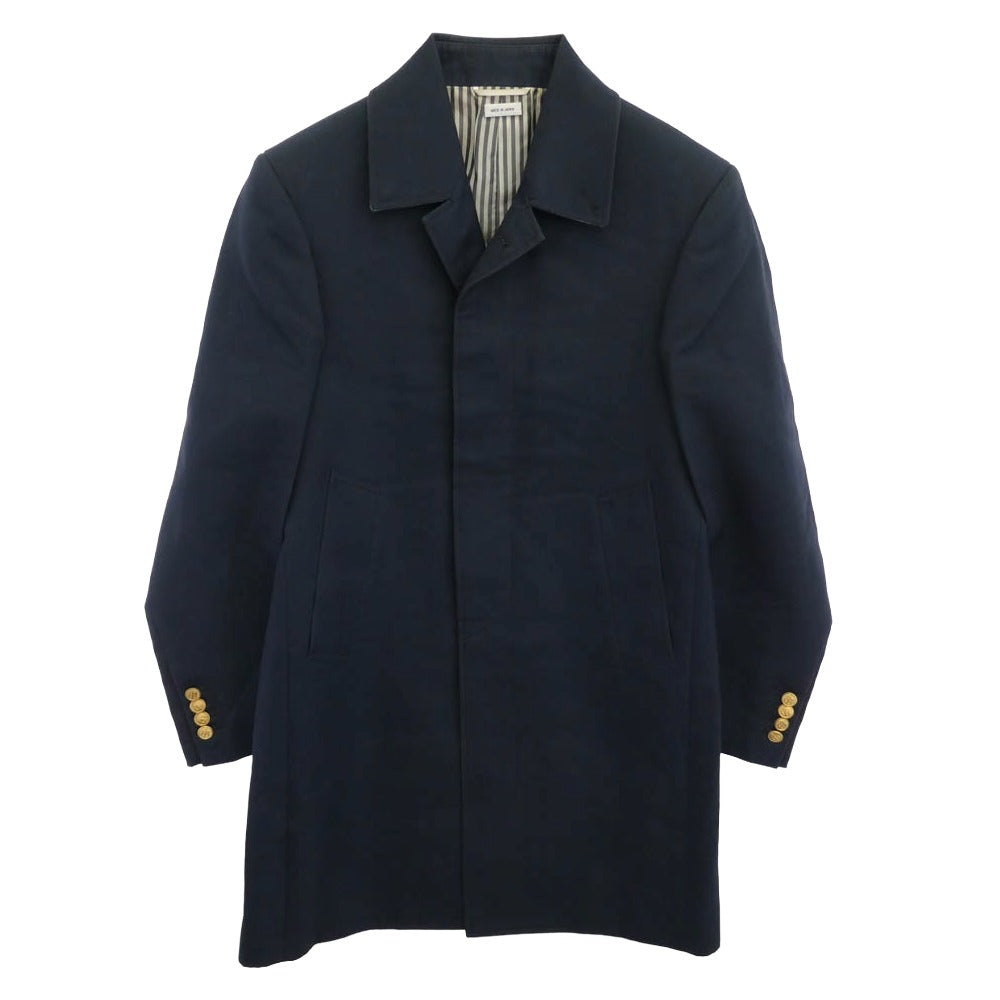 THOM BROWNE トムブラウン コットン トリコロール バルカラー コート ネイビー ネイビー系【中古】