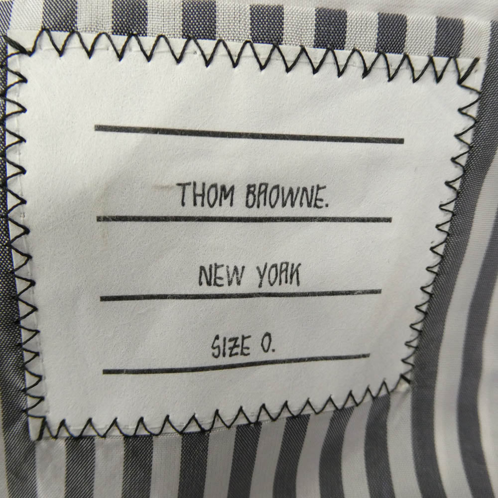 THOM BROWNE トムブラウン コットン トリコロール バルカラー コート ネイビー ネイビー系【中古】