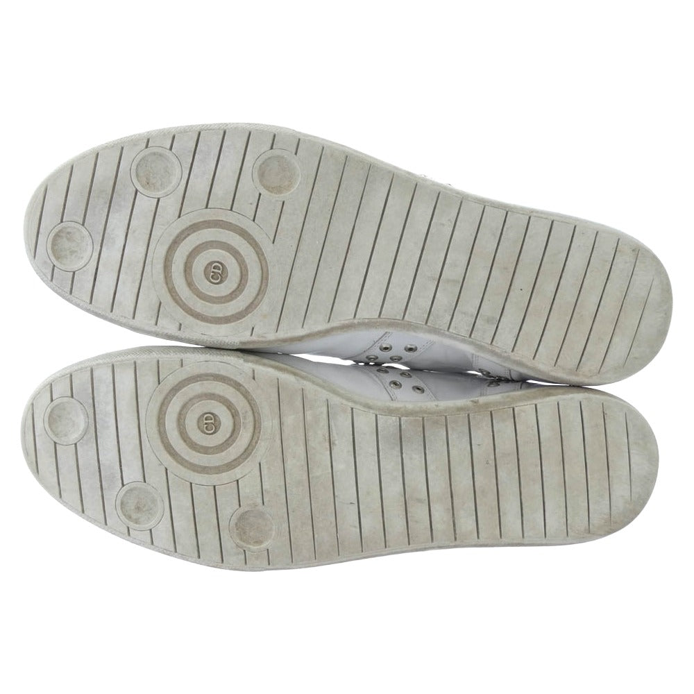 DIOR HOMME ディオールオム 04SS エディ期 STRIP期 スタッズ ハイカット レザー スニーカー ホワイト系 46【中古】