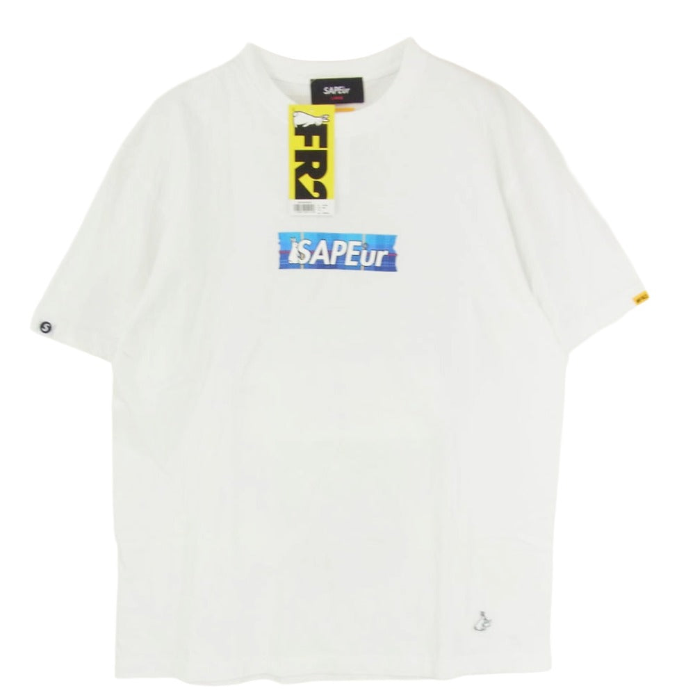 SAPEUR サプール × FR2 エフアールツー Smoking kills ロッドマン グラフィック Tシャツ 半袖カットソー ホワイト系 マルチカラー系 L【中古】