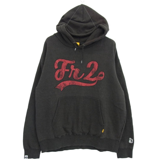 SAPEUR サプール 22AW FRC2218 × FR2 エフアールツー Smoking kills ロッドマン グラフィック プルオーバーパーカー ダークグレー系 M【美品】【中古】