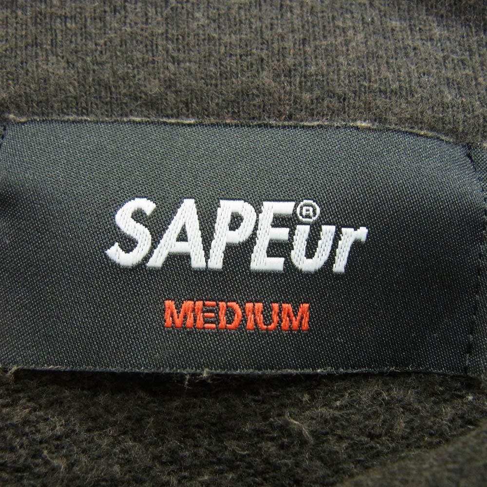 SAPEUR サプール 22AW FRC2218 × FR2 エフアールツー Smoking kills ロッドマン グラフィック プルオーバーパーカー ダークグレー系 M【美品】【中古】