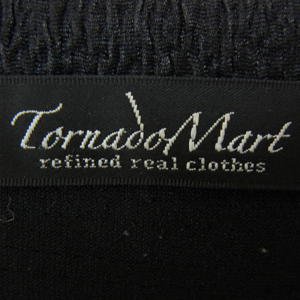 TORNADO MART トルネードマート TCS-3709 グロスシュリンクジャージ― Vネック 長袖 カットソー Tシャツ ブラック系 M【中古】