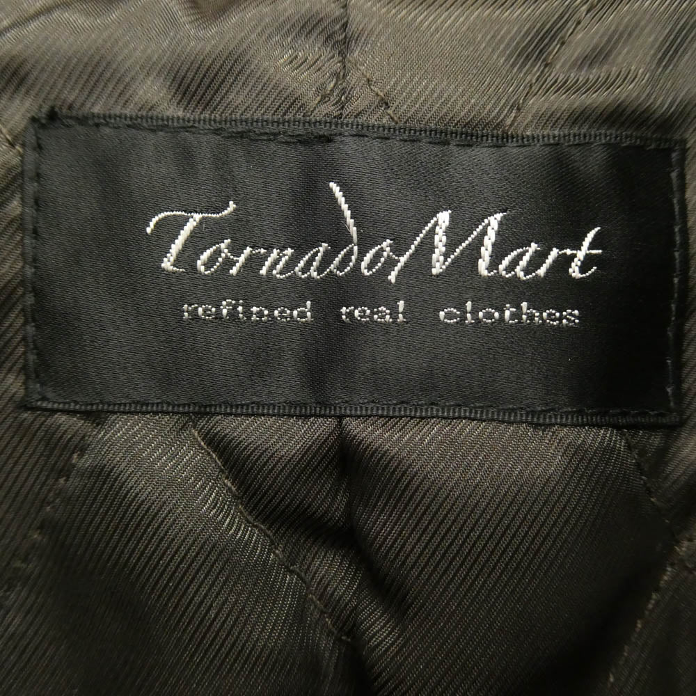 TORNADO MART トルネードマート TBL-3503 掠れレオパード スエード ハイネック 裏地キルティング シングルライダースジャケット ブラウン系 M【中古】