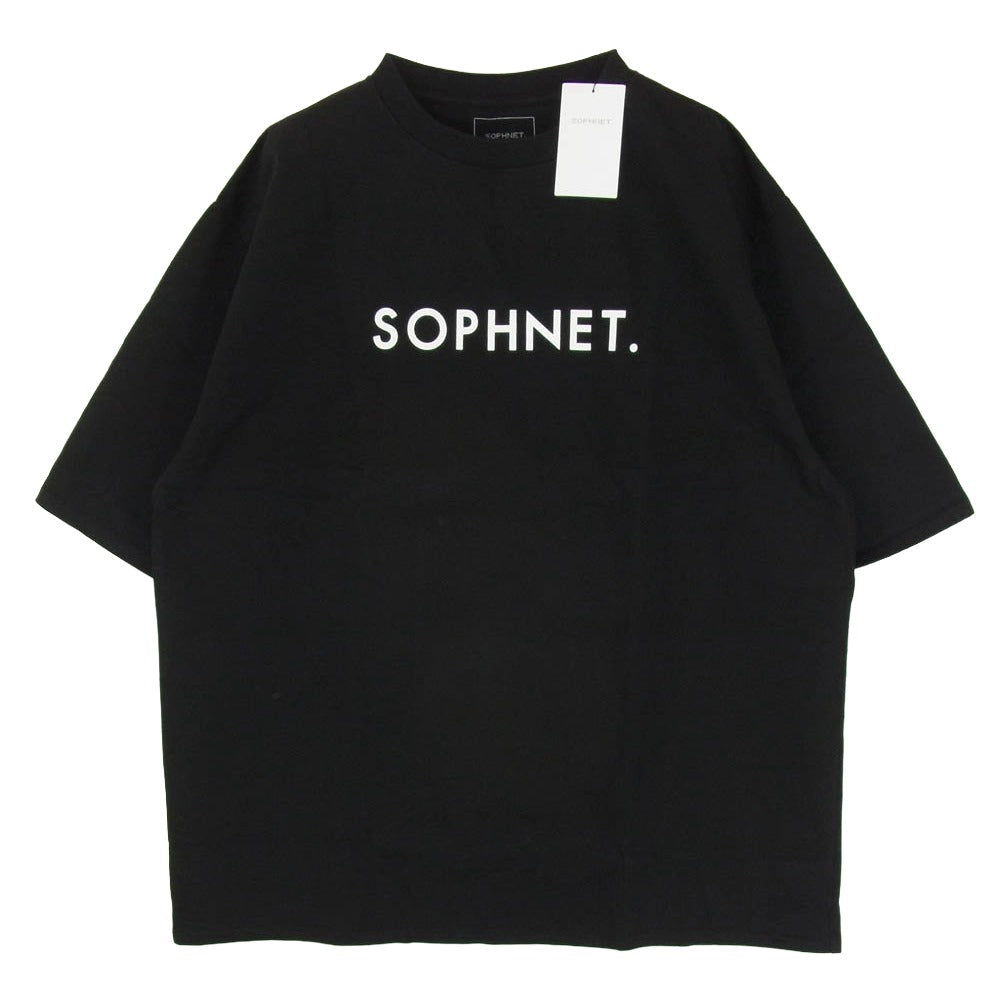SOPHNET. ソフネット SOPH-230065 Logo T-Shirt ロゴプリント Tシャツ 半袖カットソー ブラック系 XL【新古品】【未使用】【中古】