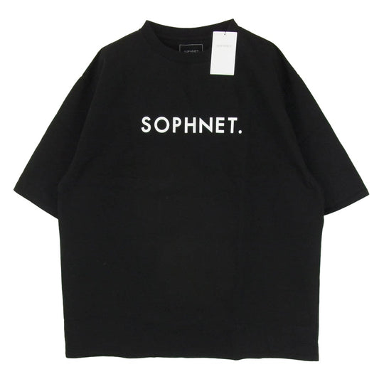 SOPHNET. ソフネット SOPH-230065 Logo T-Shirt ロゴプリント Tシャツ 半袖カットソー ブラック系 XL【新古品】【未使用】【中古】