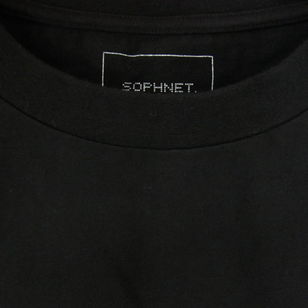 SOPHNET. ソフネット SOPH-230065 Logo T-Shirt ロゴプリント Tシャツ 半袖カットソー ブラック系 XL【新古品】【未使用】【中古】