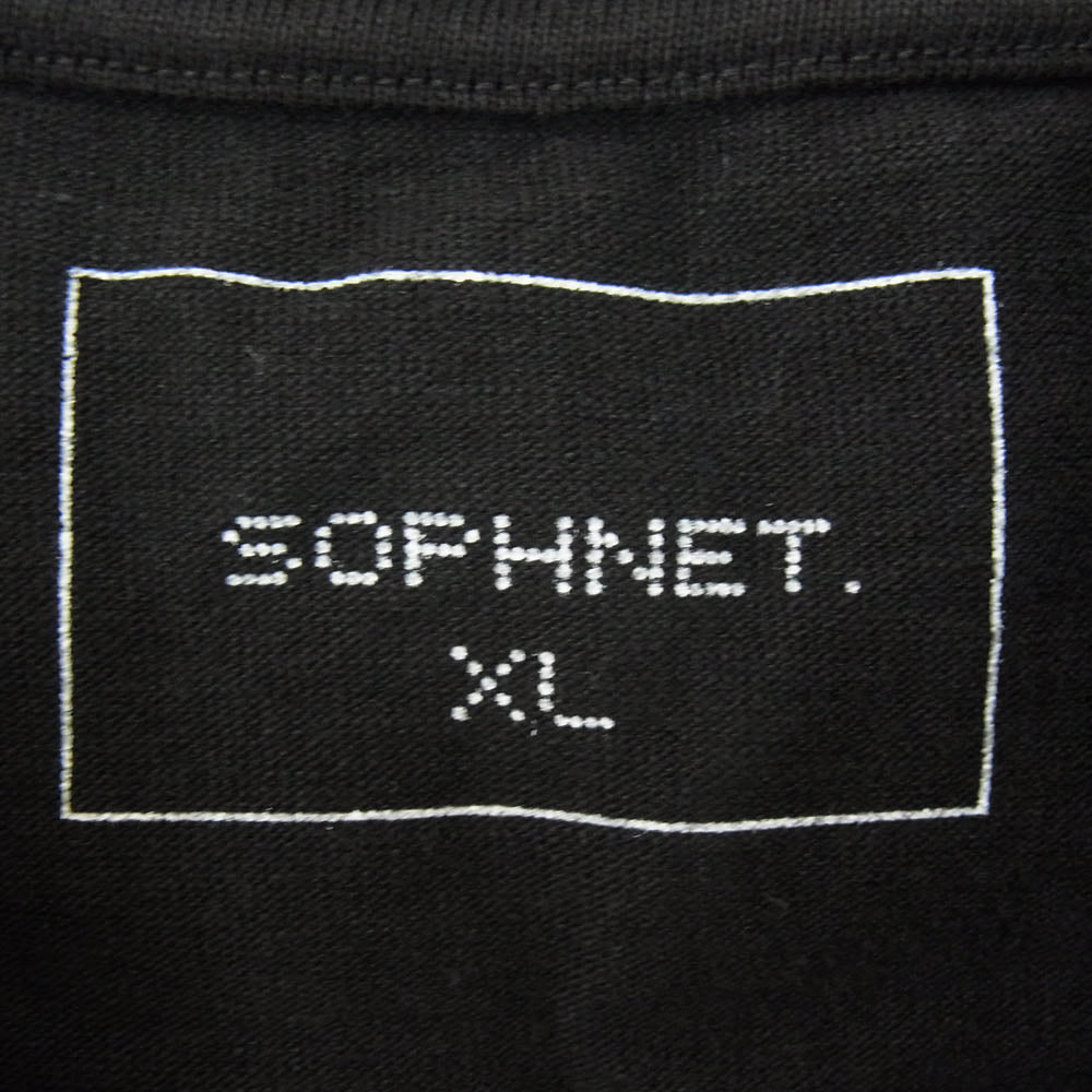 SOPHNET. ソフネット SOPH-230065 Logo T-Shirt ロゴプリント Tシャツ 半袖カットソー ブラック系 XL【新古品】【未使用】【中古】