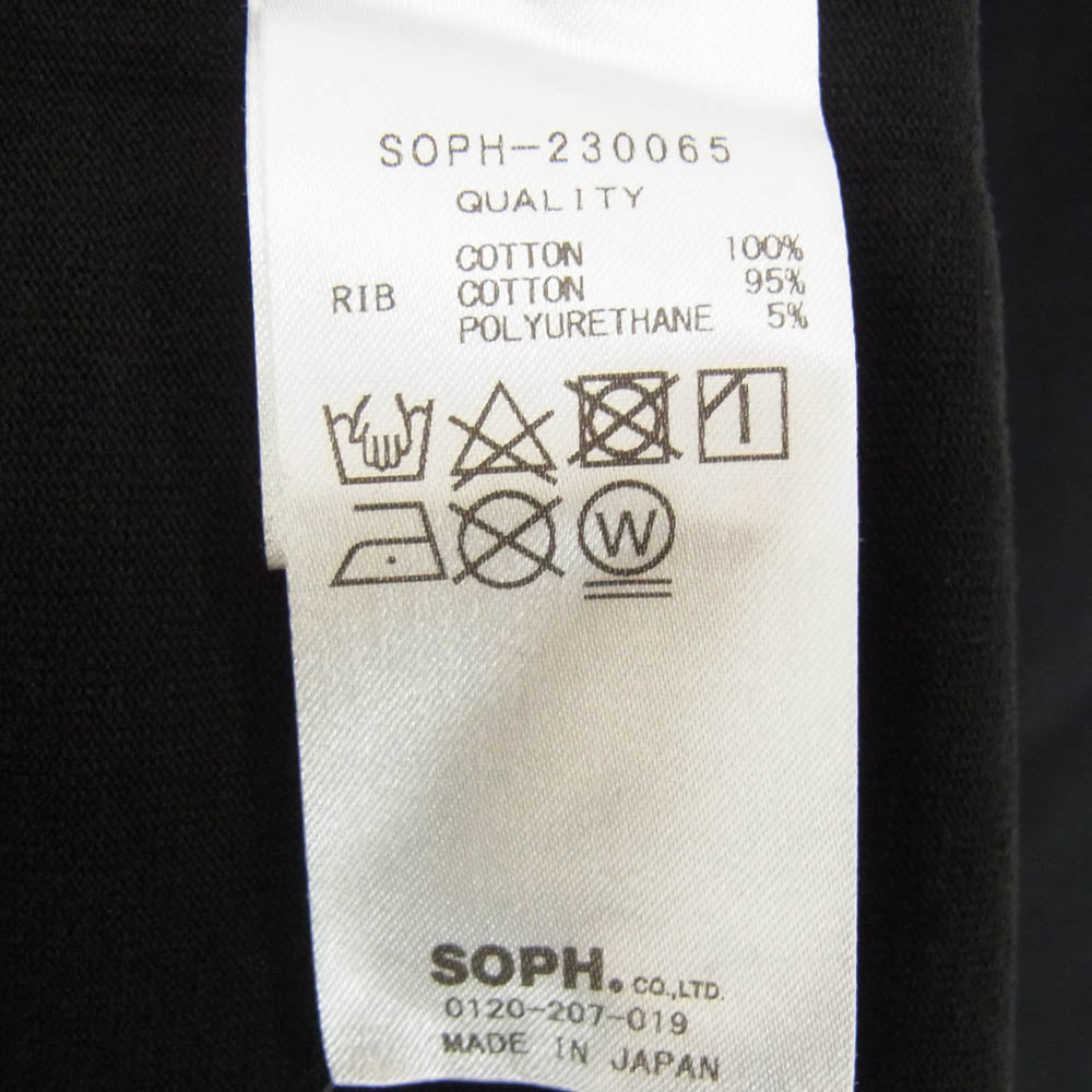 SOPHNET. ソフネット SOPH-230065 Logo T-Shirt ロゴプリント Tシャツ 半袖カットソー ブラック系 XL【新古品】【未使用】【中古】